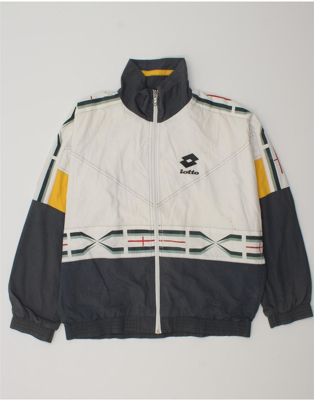 LOTTO Herre Loose Fit Grafisk træningsdragt Top Jakke Lille Hvid Colourblock