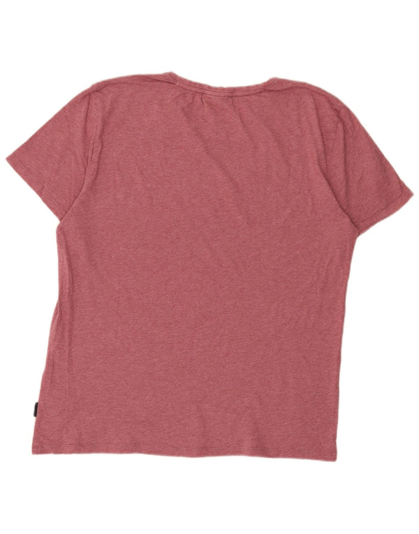 Calvin Klein Dame T-Shirt Top UK 16 Stor Pink Bomuld