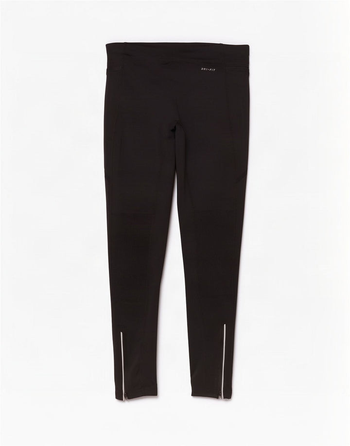 Nike Dame Dri Fit Leggings UK 10 Small Black