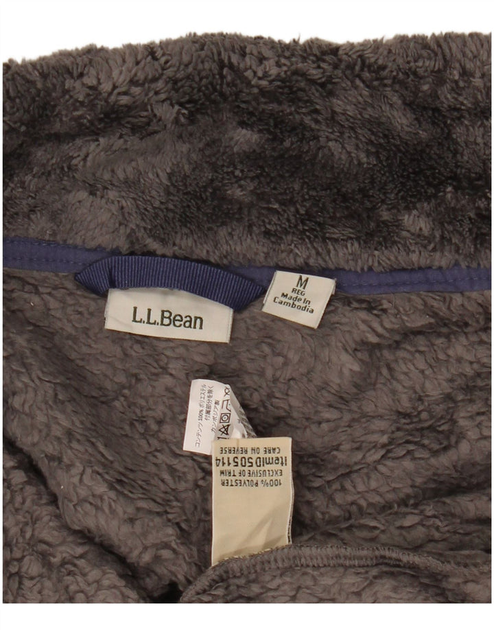 L.L.BEAN Dame Fleece Gilet UK 14 Medium Grey Polyester