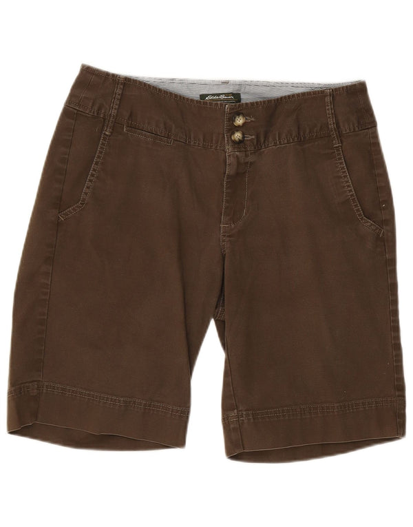 EDDIE BAUER Womens Blakely Fit Chino Shorts US 6 Medium W30 Brown Cotton