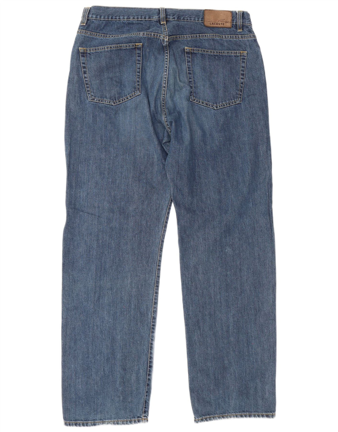Lacoste Herre Straight Jeans Størrelse 48 XL W36 L31 Blå Bomuld