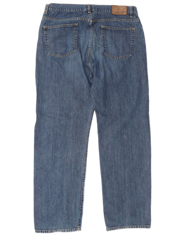 Lacoste Herre Straight Jeans Størrelse 48 XL W36 L31 Blå Bomuld