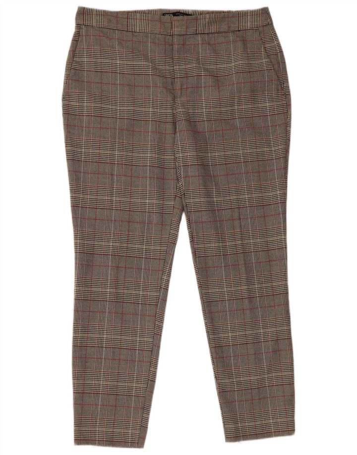 Zara Slim Chino Bukser til kvinder EU 40 Medium W30 L27 Grå Hundstød