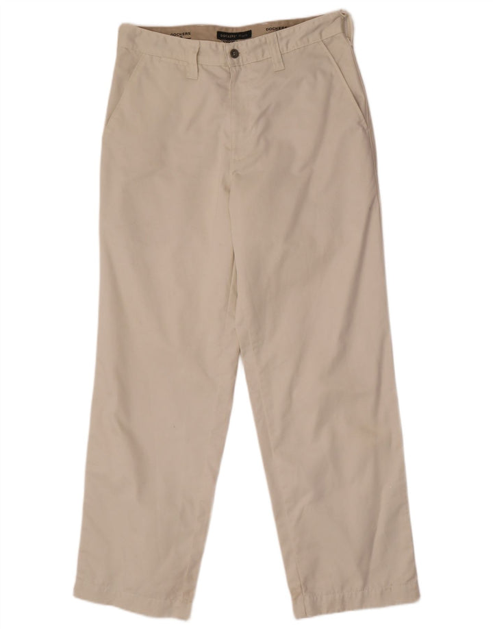 Dockers Herre Khakis Lige Chino Bukser W31 L30 Off White