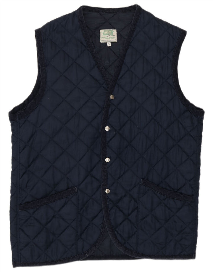 Rifle Herre Quiltet Jakke UK 40 Large Navy Blue