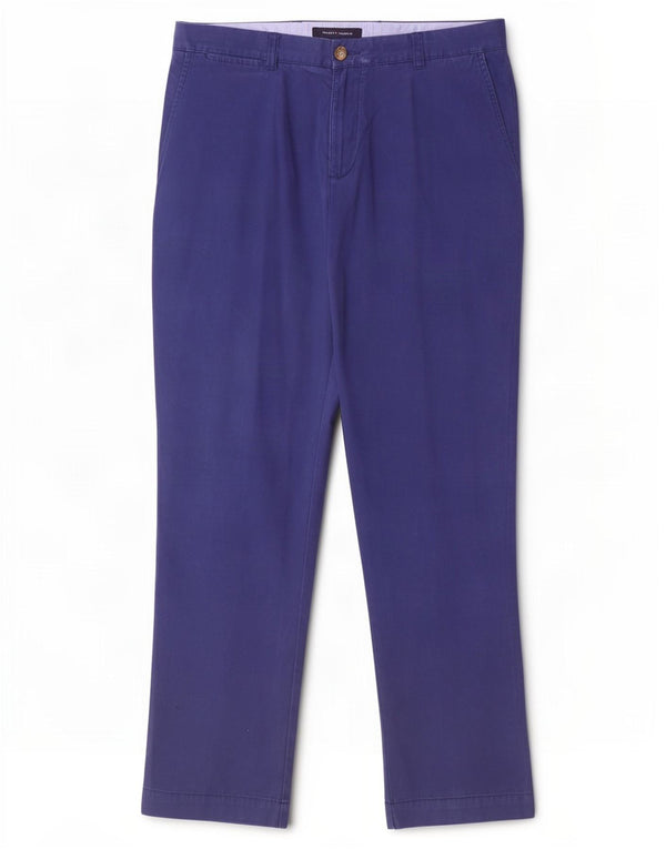 Tommy Hilfiger Mens Straight Chino Trousers W35 L32 Blue Cotton