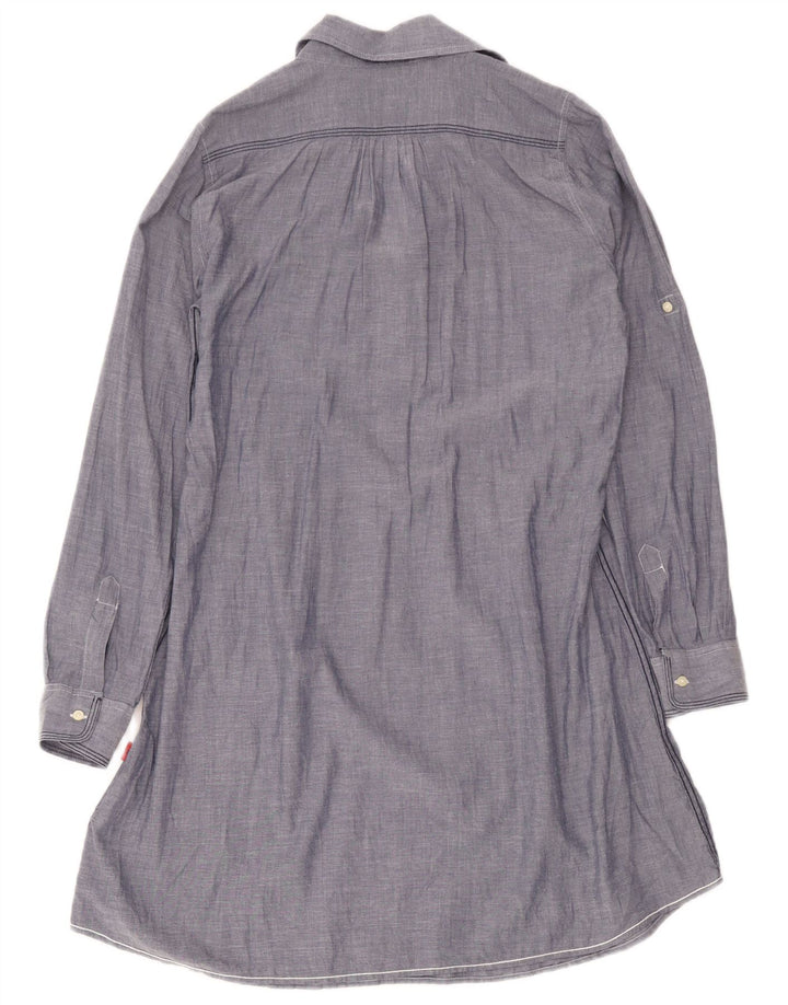 Kappa Dame Pullover Shirt Dress UK 14 Medium Blue Cotton