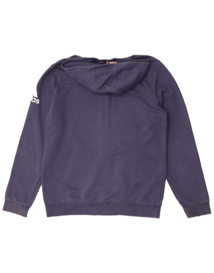 Adidas Hættetrøje med lynlås til mænd, lille blå