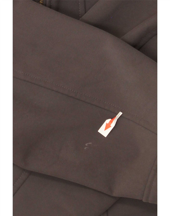 Michael Kors Dame Hooded Windbreaker Coat UK 14 Medium Grey Polyester