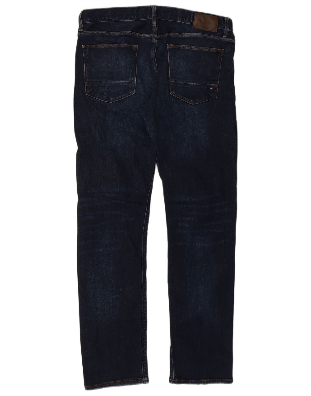 TOMMY HILFIGER Herre Denton Straight Jeans W34 L30 Marineblå Bomuld