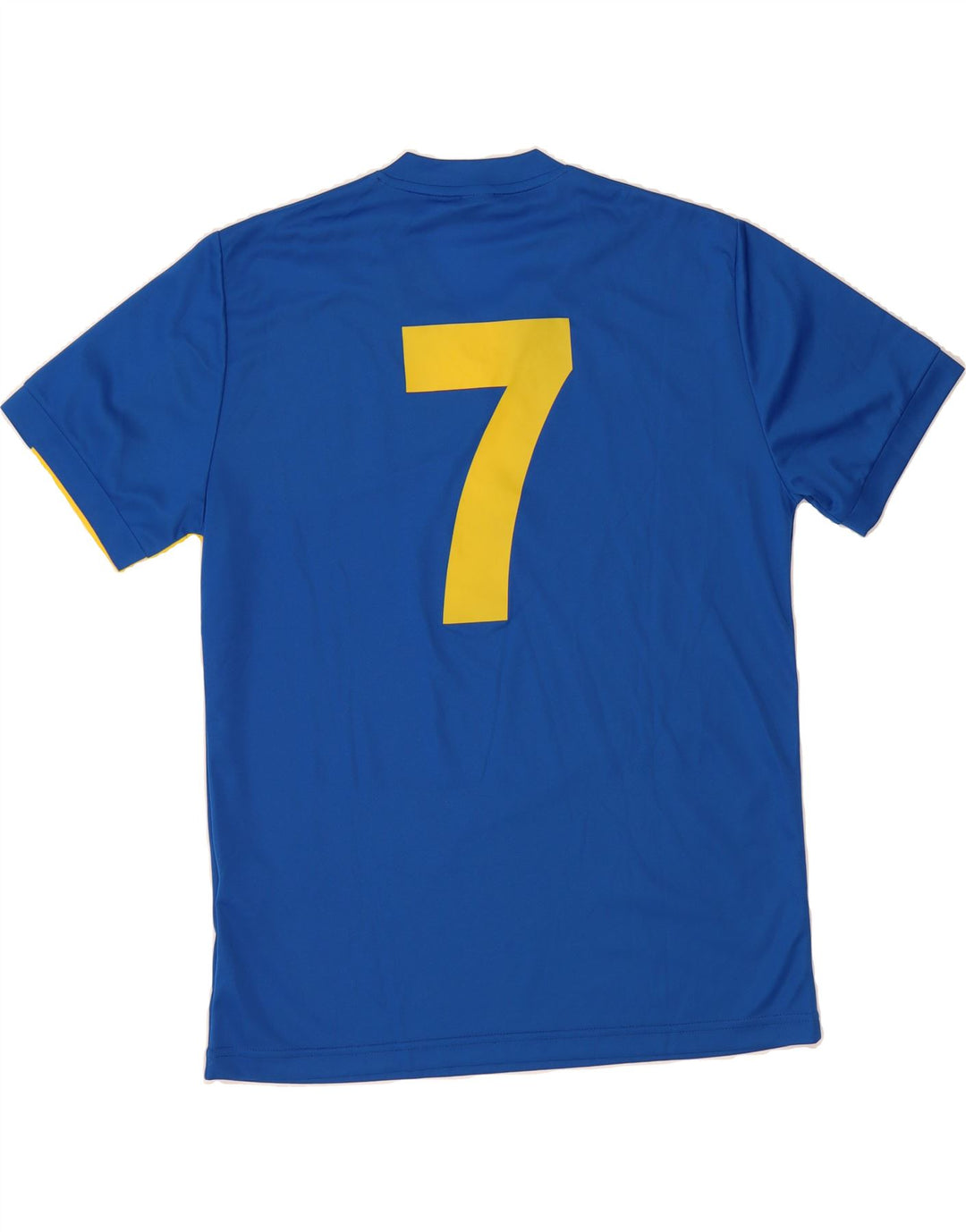 ERREA Mens Graphic T-Shirt Top Large Blue Colourblock Polyester Vintage Errea and Second-Hand Errea from Messina Hembry 