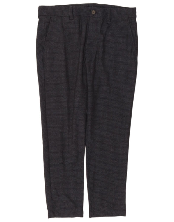 Zara Herre Slim Chino Bukser EU 44 Large W34 L28 Marineblå Polyester