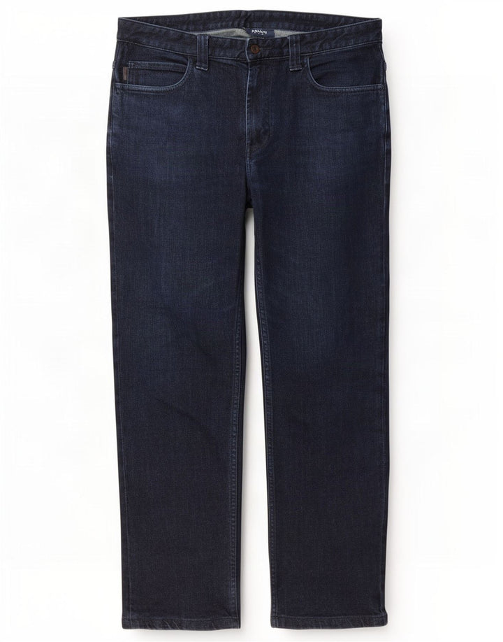 Armani Straight Jeans til mænd W34 L29 Marineblå Bomuld