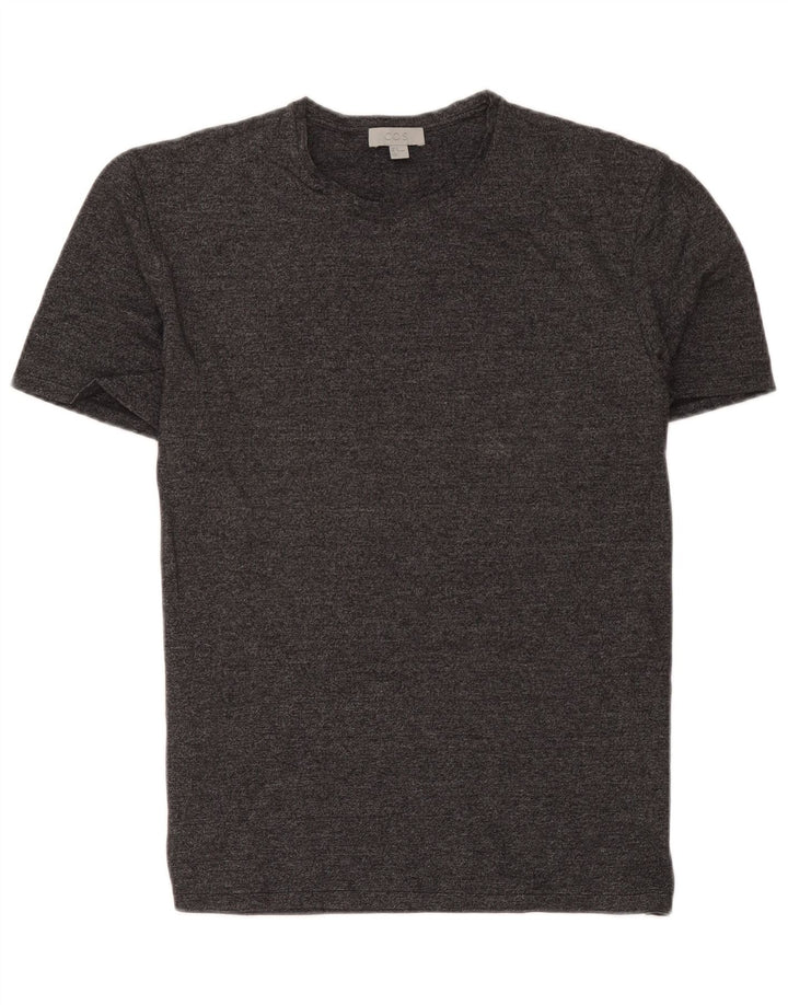 Cos Herre T-shirt Top Medium Grey Flecked Bomuld