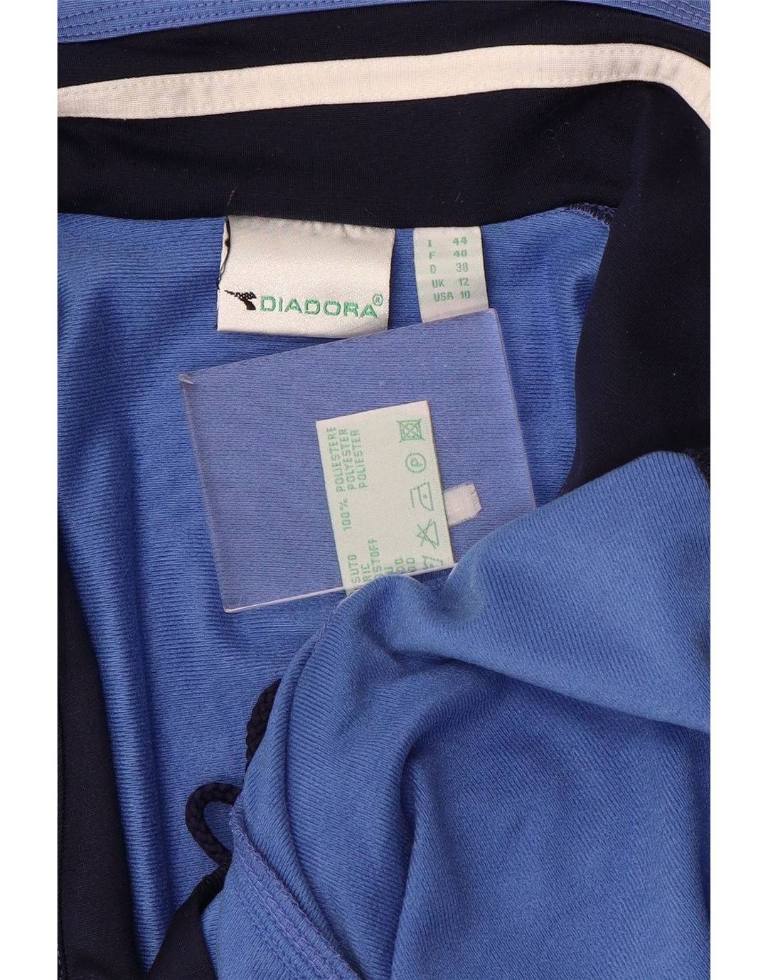DIADORA træningsdragt topjakke til kvinder UK 12 Medium Blue Colourblock