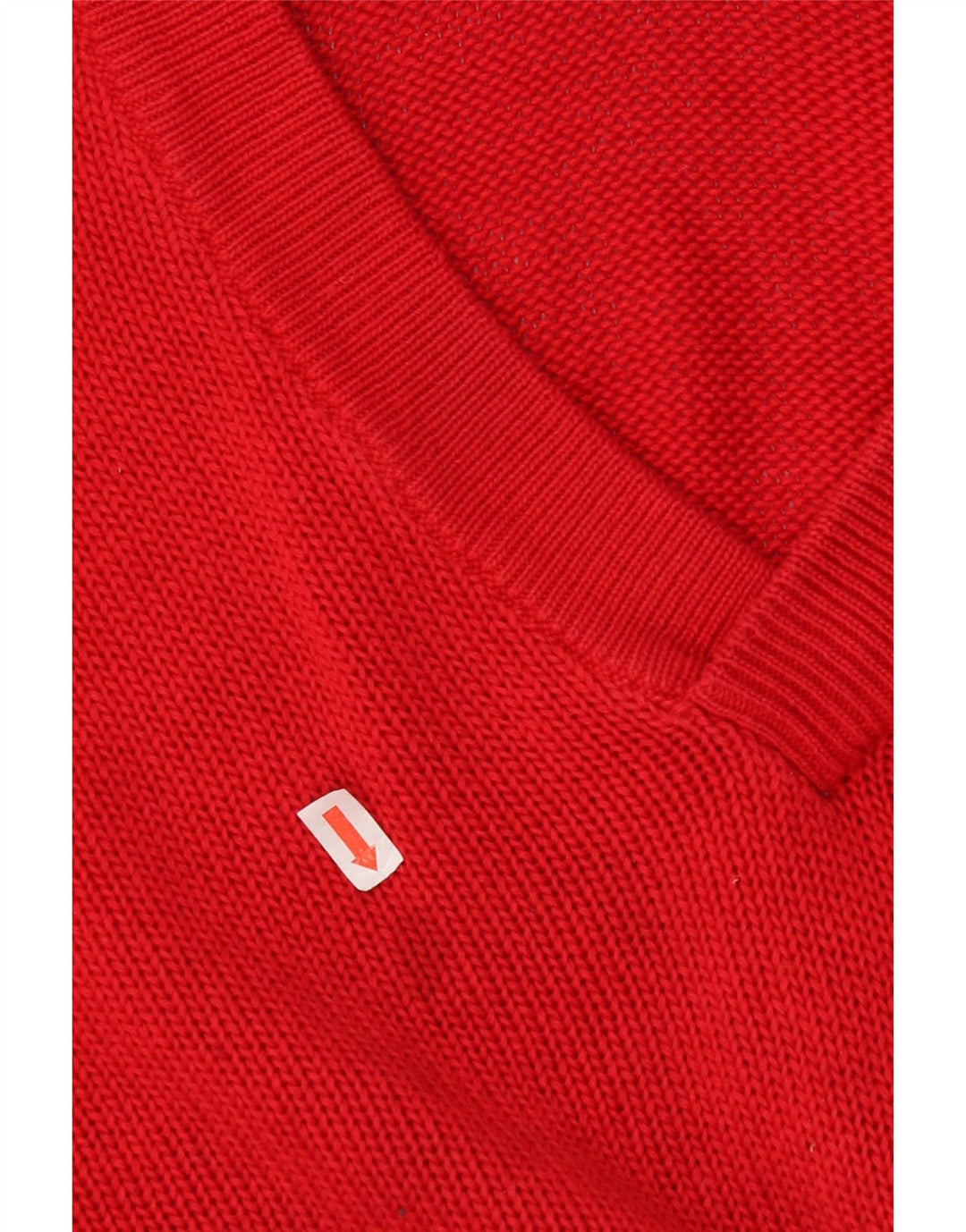 DALMINE Herre Loose Fit V-hals sweater Stor rød bomuld