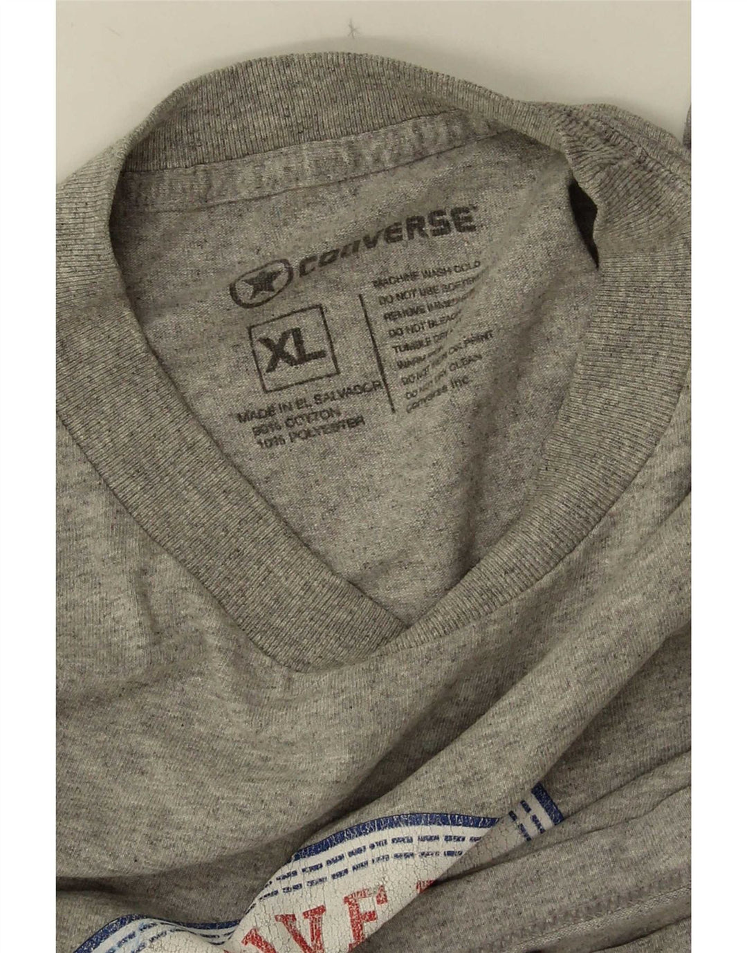 Converse Herre Chuck Taylor Grafisk T-Shirt Top XL Grå