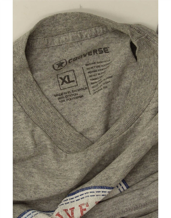 Converse Herre Chuck Taylor Grafisk T-Shirt Top XL Grå
