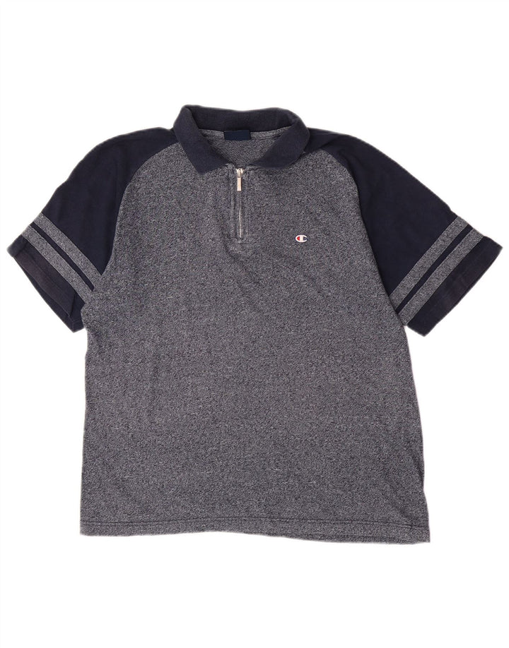 Champion herre poloshirt Medium marineblå Colourblock Bomuld