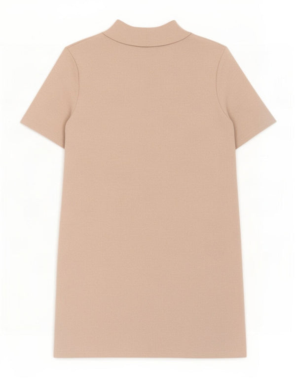 Zara Womens Regular Jumper Dress UK 10 Small Beige Bomuld