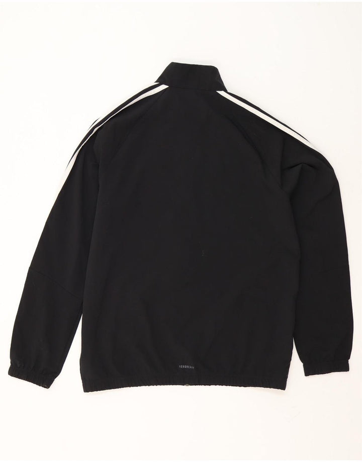Adidas Boys Aeroready Tracksuit Topjakke 15-16 år Sort Polyester