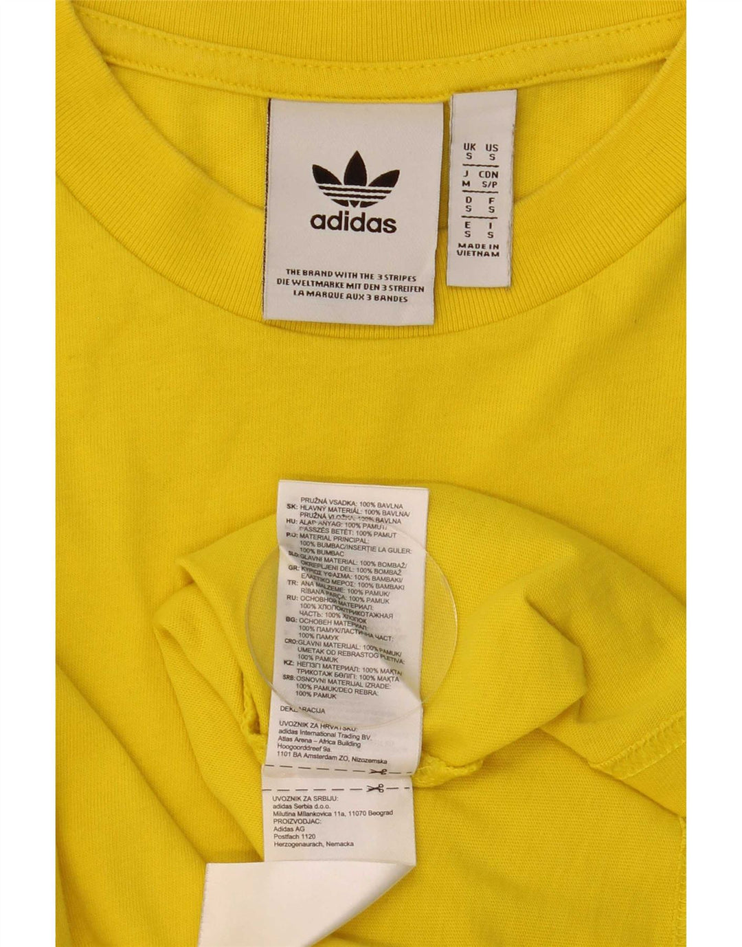 Adidas Herre Top Langærmet Lille Gul Bomuld