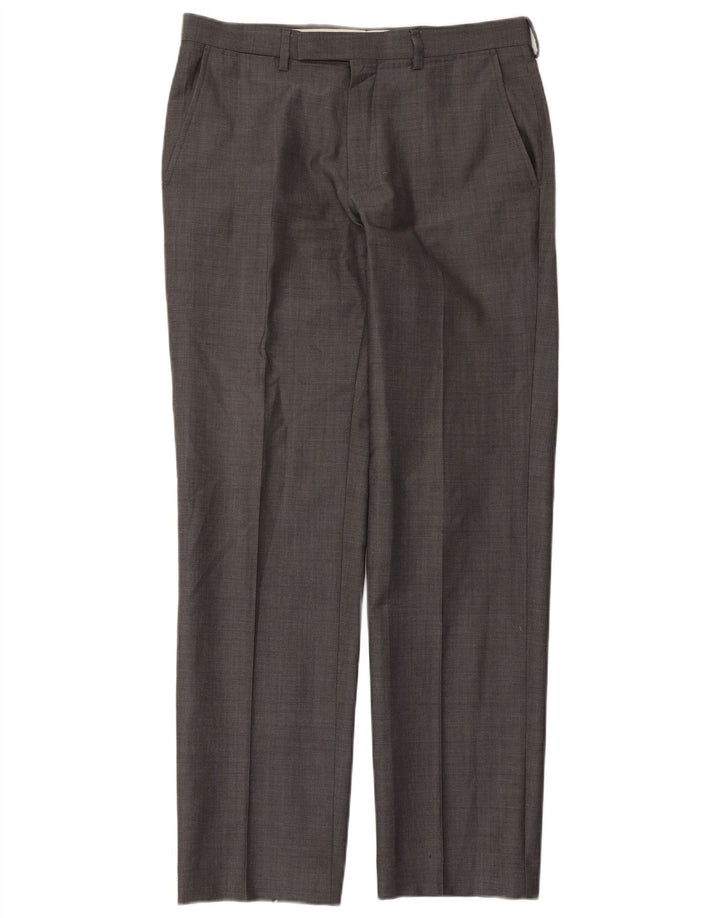 Marks & Spencer Straight Suit Bukser til mænd W32 L31 Grå uld