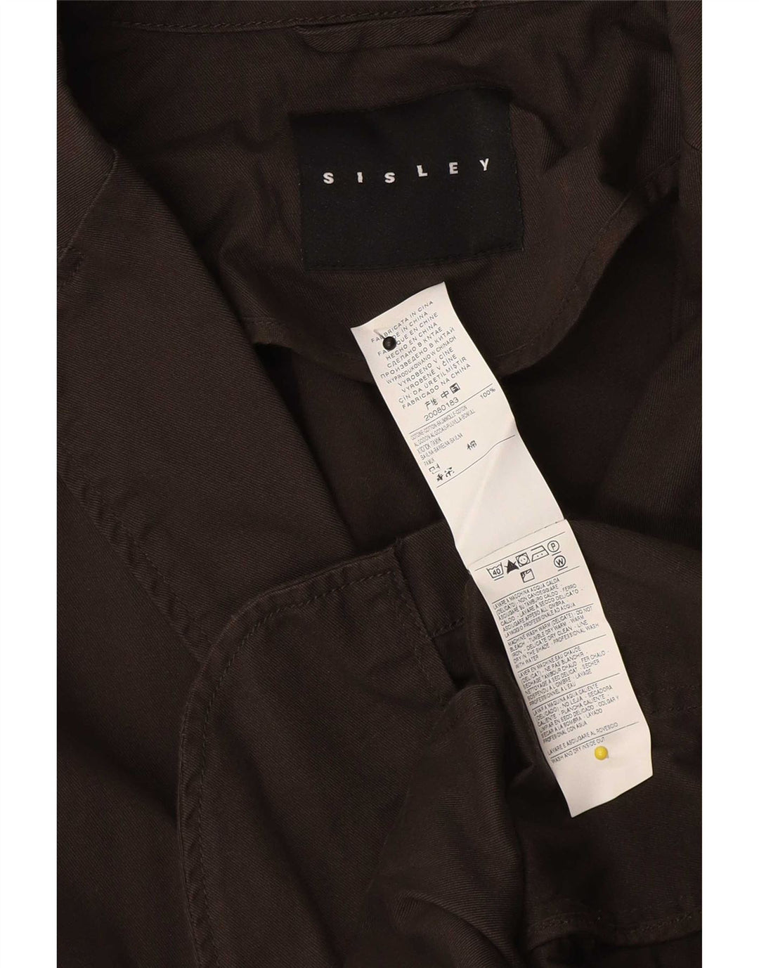 Sisley Herre 2-knaps blazerjakke IT 48 Medium brun bomuld