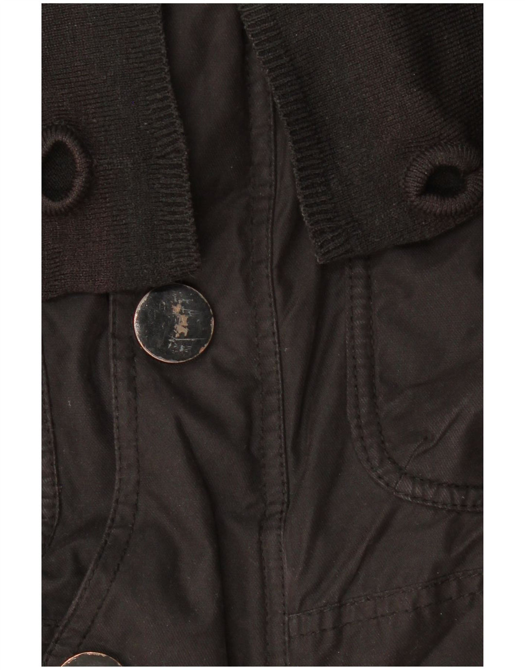 KHUJO Herre Hooded Utility Jacket UK 38 Medium Black Polyester