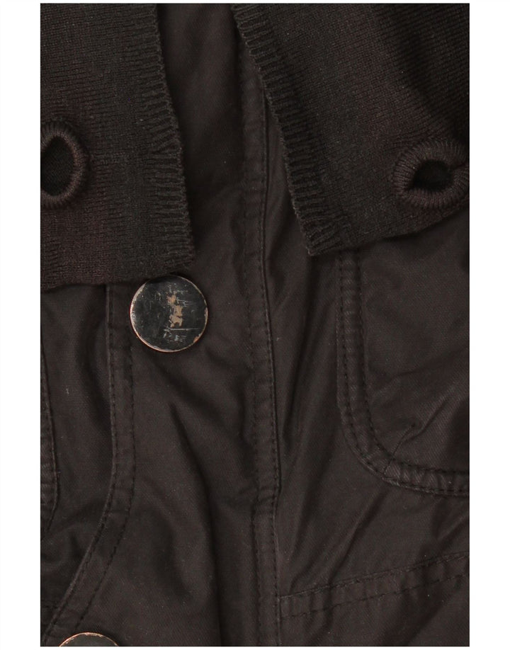 KHUJO Herre Hooded Utility Jacket UK 38 Medium Black Polyester