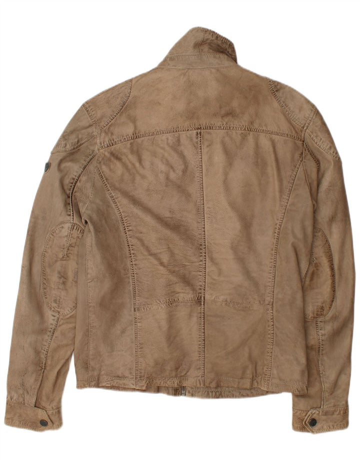 Gipsy Herre Læderjakke UK 36 Small Beige