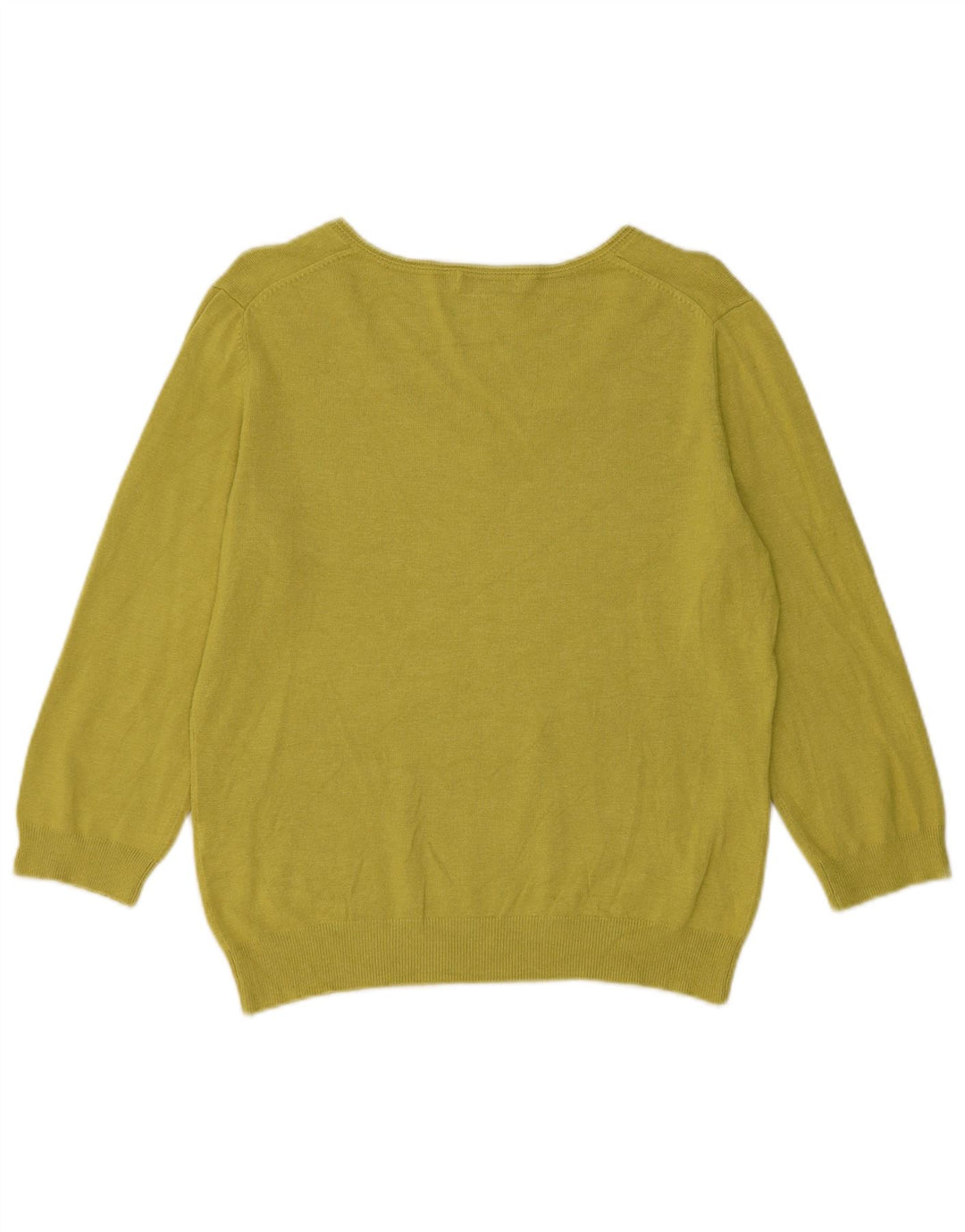 Marks & Spencer Womens Crop V-hals sweater UK 16 Large Green