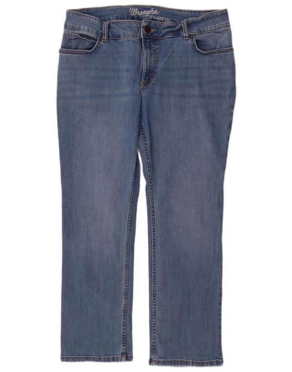 Wrangler lige jeans til kvinder W32 L30 blå bomuld