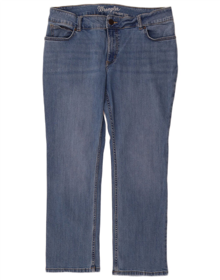 Wrangler lige jeans til kvinder W32 L30 blå bomuld