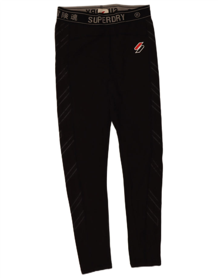 Superdry Grafiske Leggings til kvinder UK 16 Stor sort polyamid