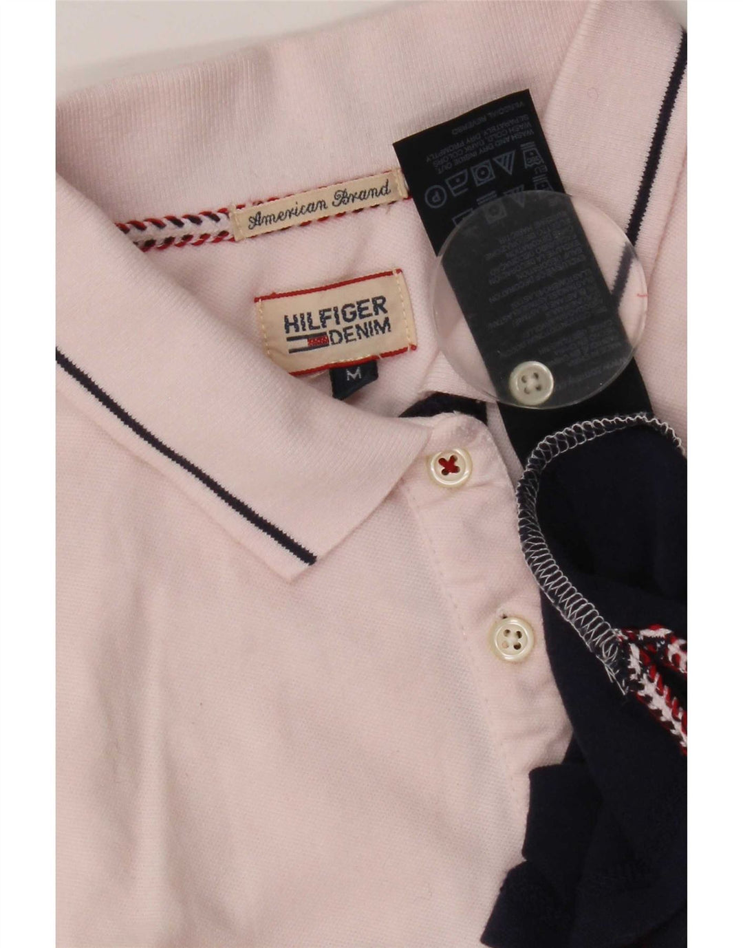 Tommy Hilfiger Dame Polo Shirt UK 12 Medium Flerfarvet Colourblock