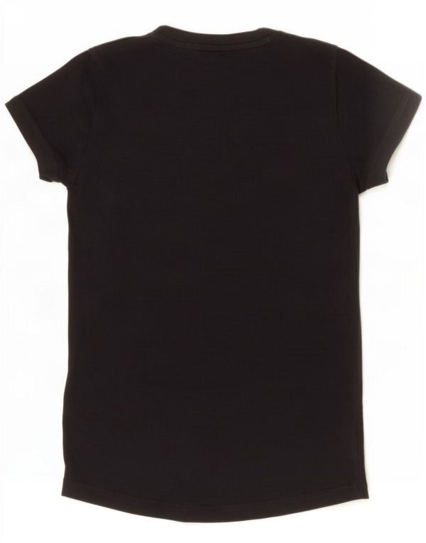 Adidas piger grafisk t-shirt top 13-14 år sort bomuld