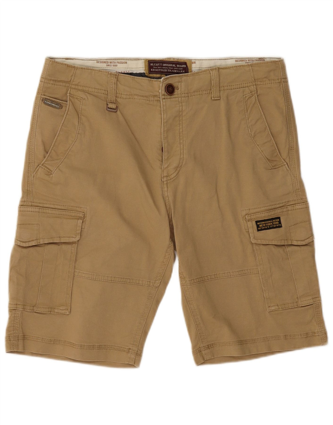 Alcott Herre Cargo Shorts IT 46 Small W34 Beige Bomuld