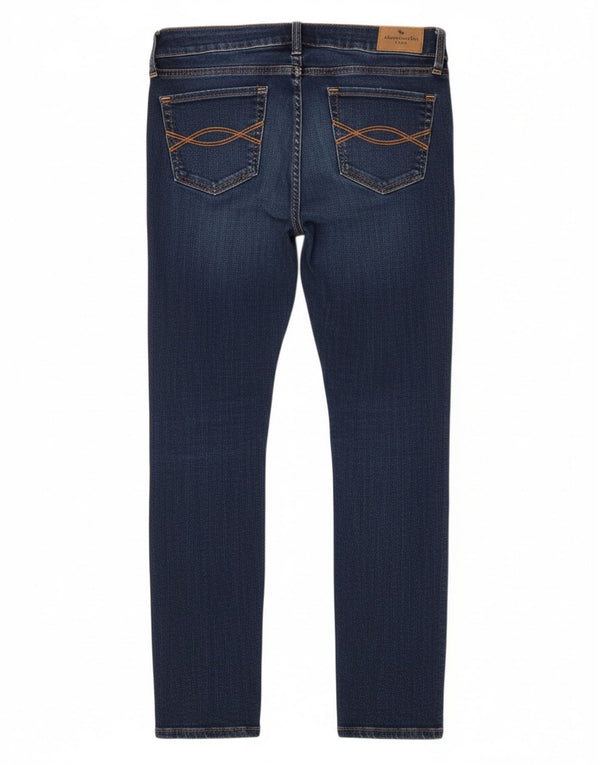 ABERCROMBIE & FITCH Super Skinny Jeans til drenge 11-12 år W24 L26 Blå