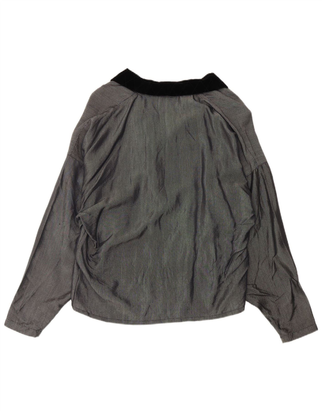 Ferretti Dame Oversized Bluse Top IT 42 Medium Grey Acetate