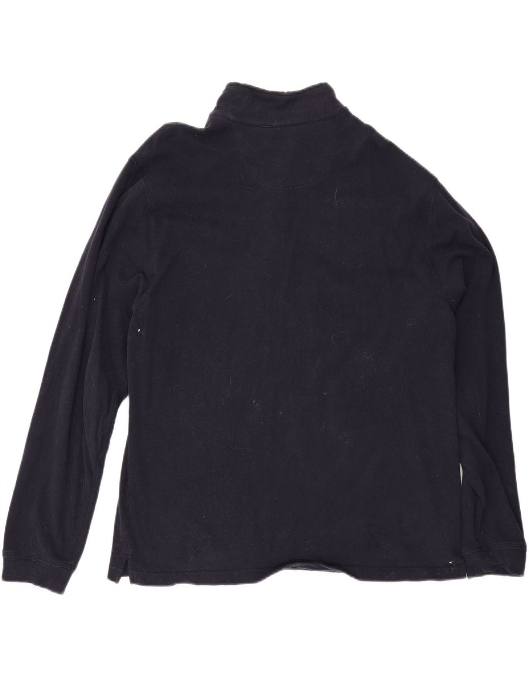 IZOD Mens Zip Neck Sweatshirt Jumper XL Navy Blue Cotton Vintage Izod and Second-Hand Izod from Messina Hembry 