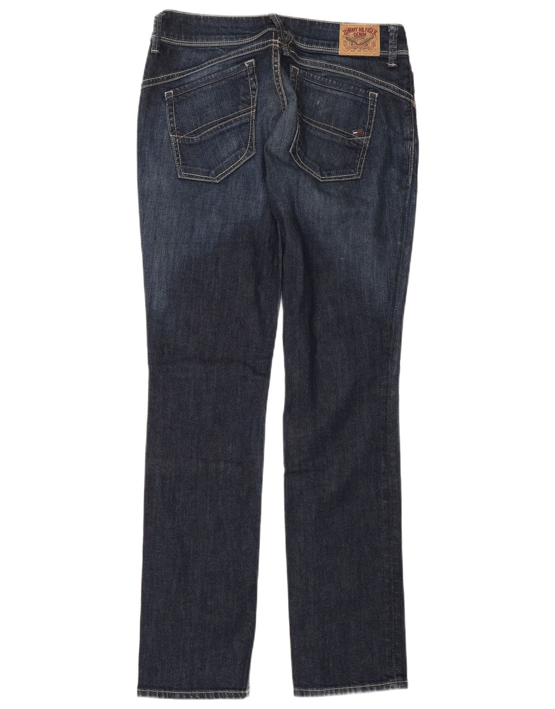 TOMMY HILFIGER Dame Victoria Straight Jeans W29 L32 Blå Bomuld