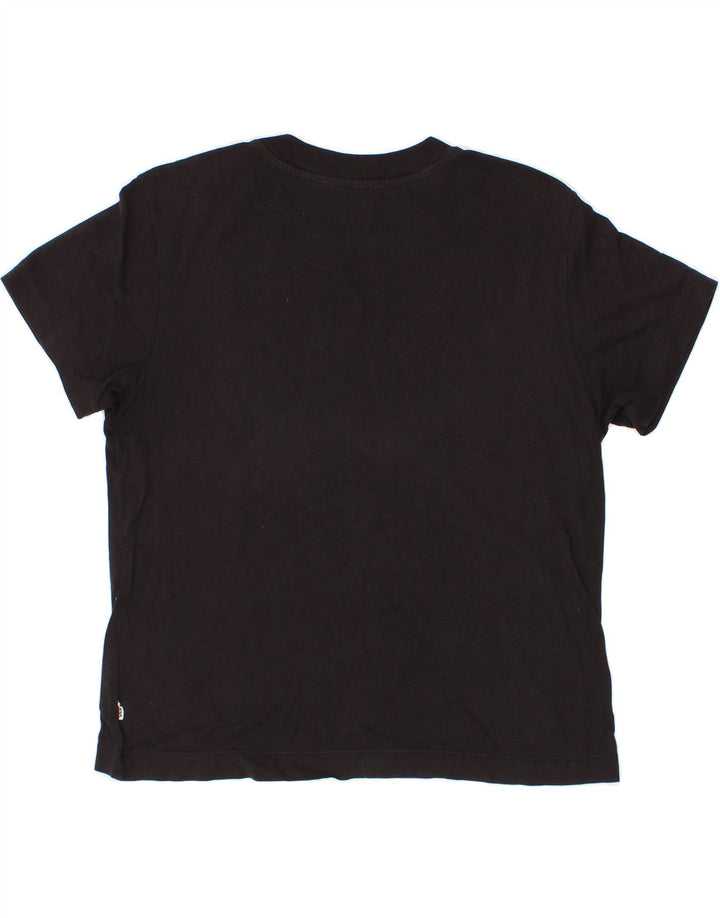 VANS Womens Crop T-Shirt Top UK 14 Medium Black Cotton Vintage Vans and Second-Hand Vans from Messina Hembry 