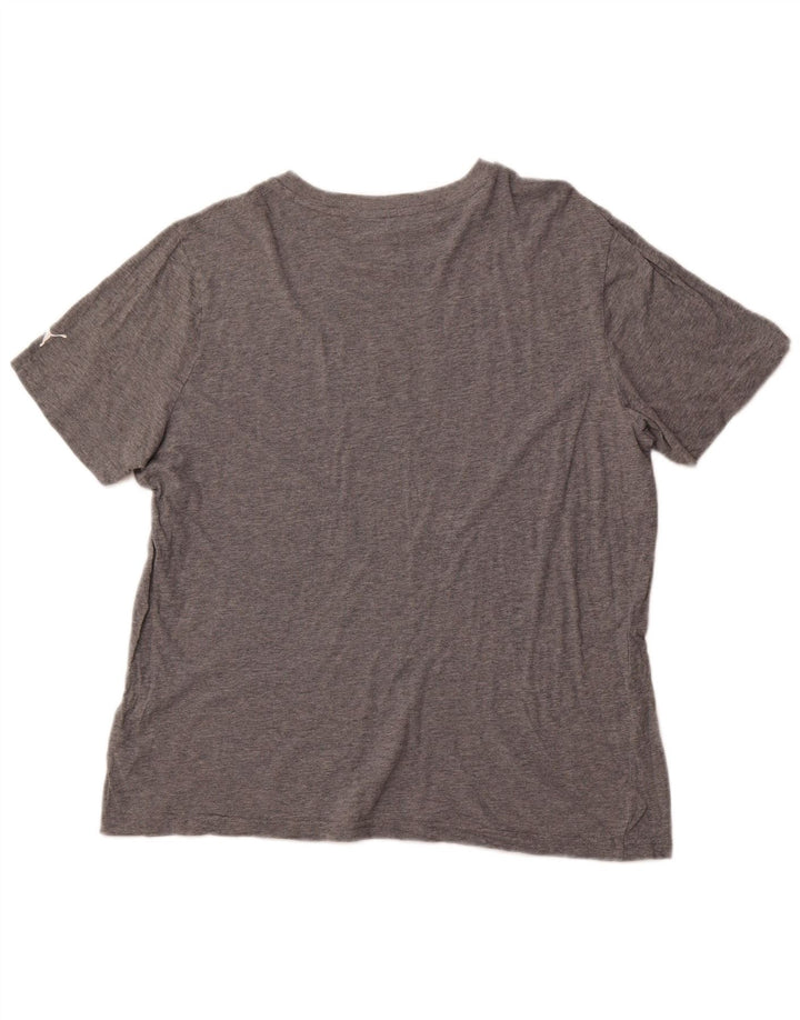 PUMA Grafisk T-shirt top til kvinder DK 16 Stor grå bomuld