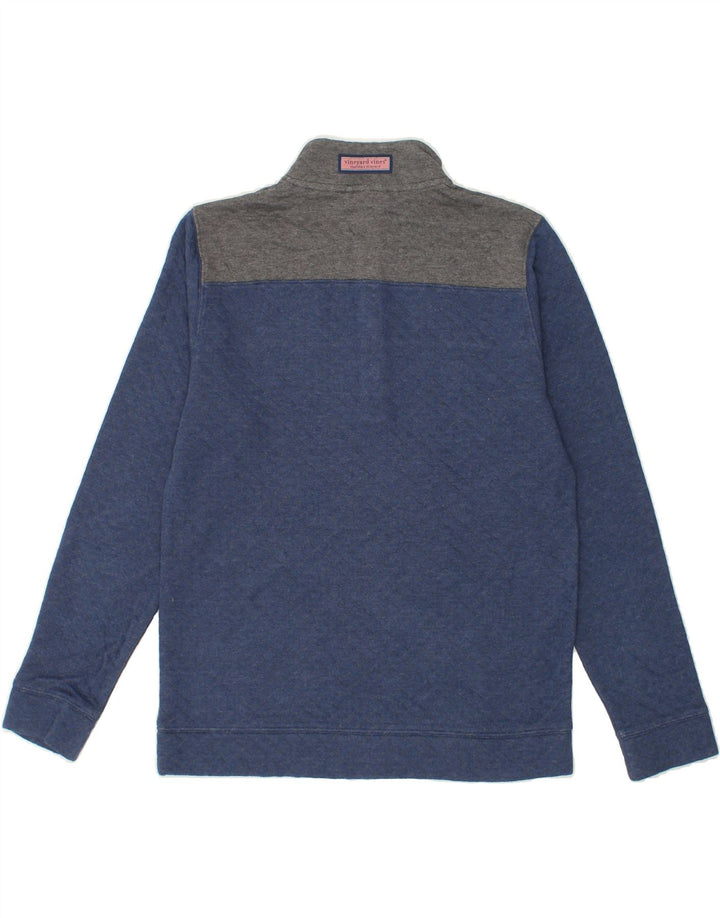 VINEYARD VINES Boys Sweatshirt Jumper 15-16 Years XL Blue Colourblock Vintage Vineyard Vines and Second-Hand Vineyard Vines from Messina Hembry 