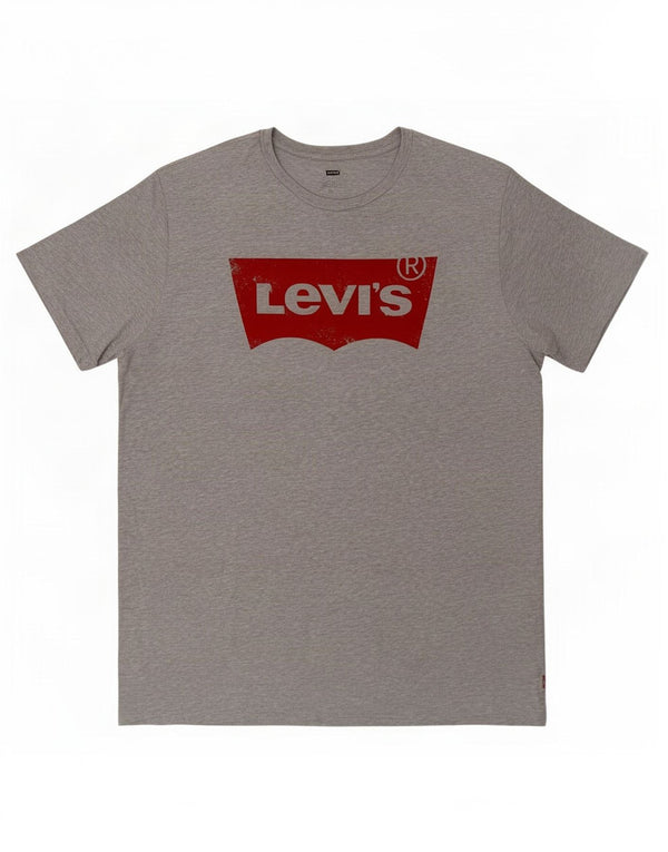 Levi's Mens Graphic T-Shirt Top Large Grey Flecked Cotton