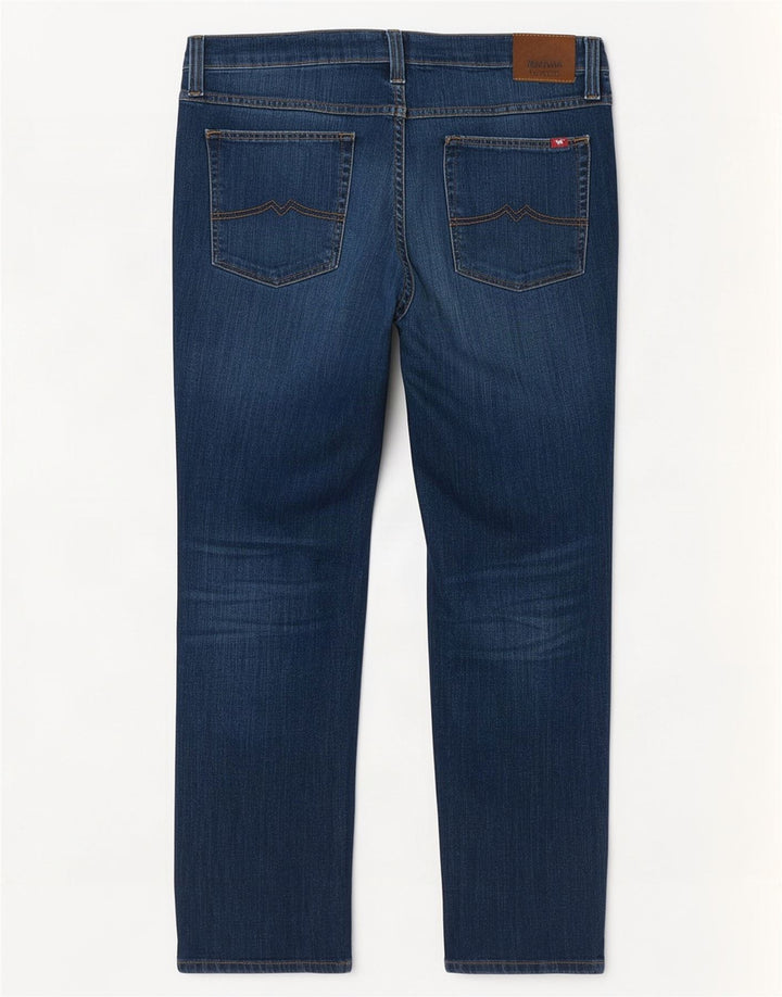 Mustang Herre Tramper Straight Jeans W38 L32 Marineblå Bomuld