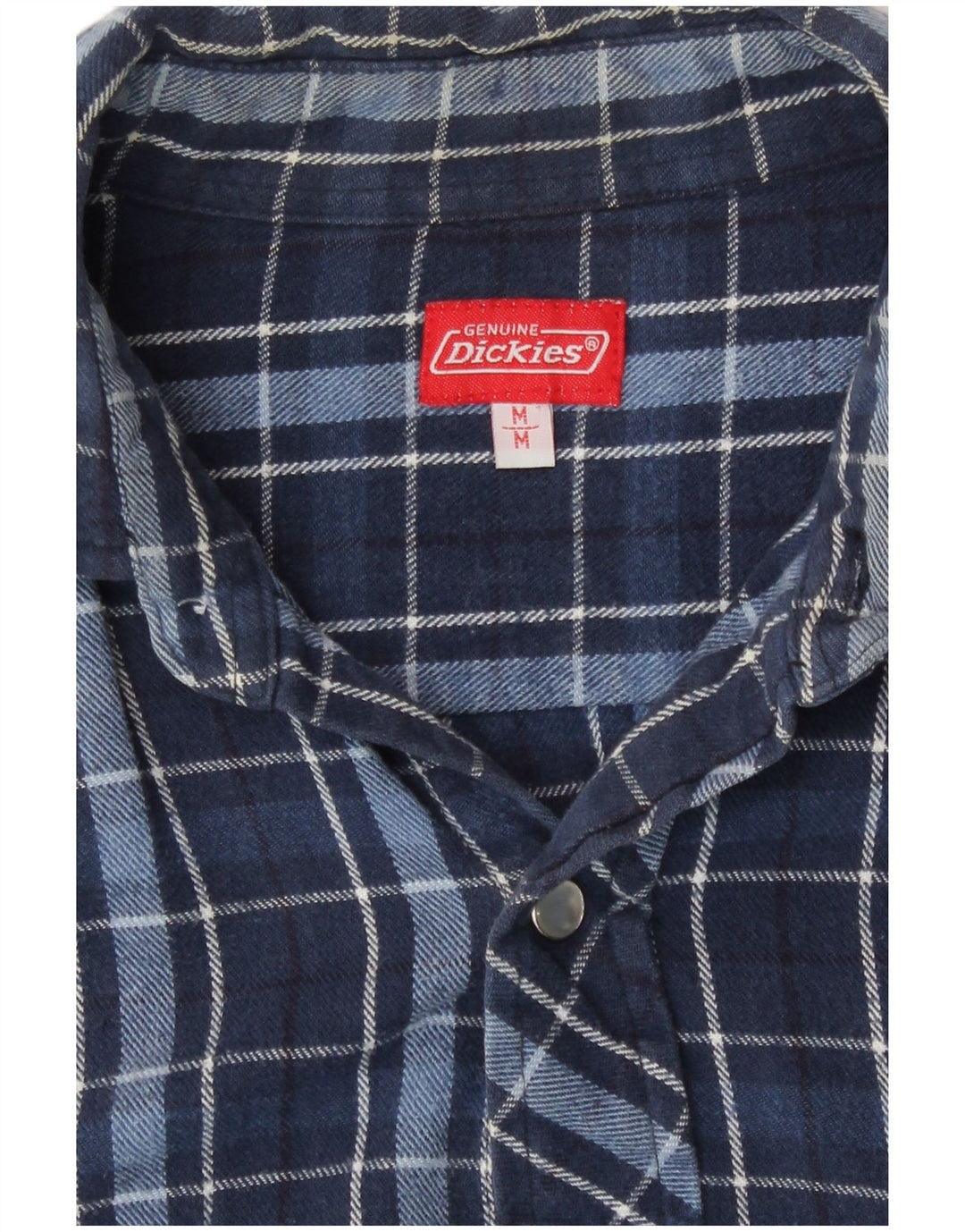 Dickies herre flannel skjorte medium marineblå ternet