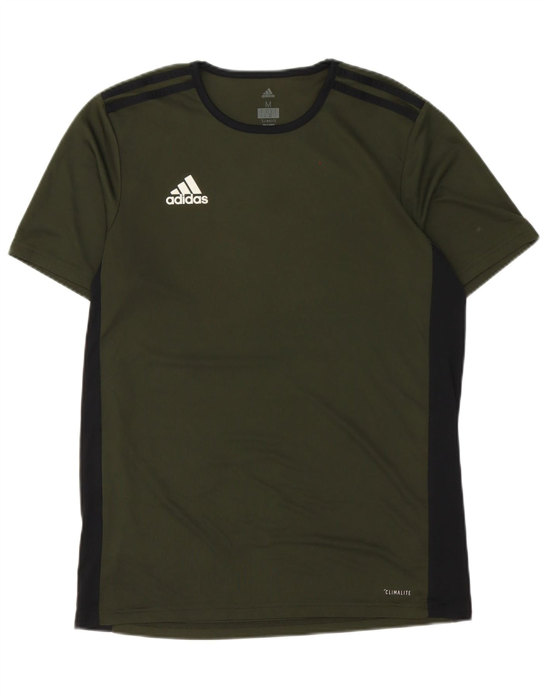 Adidas Herre Climalite T-Shirt Top Medium Grøn Colourblock Polyester